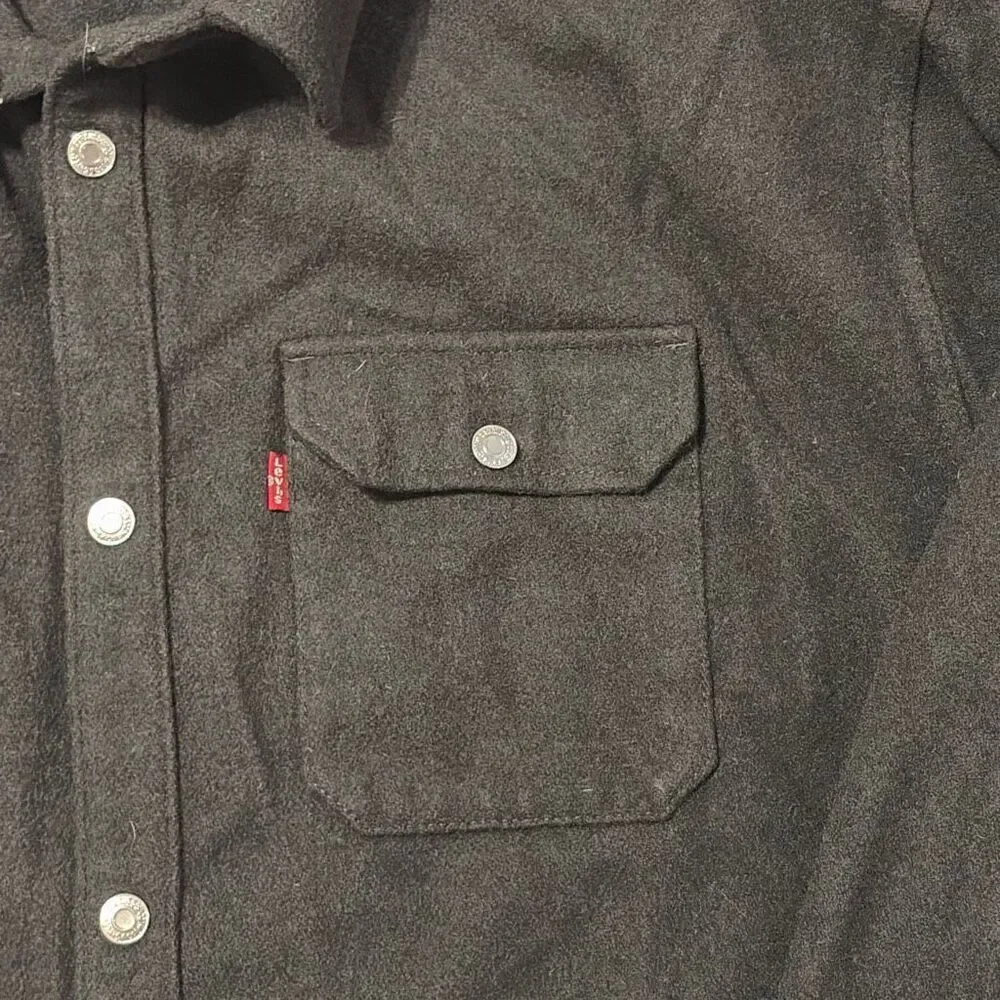 Levis‎ Charcoal GrayLakeshore Oversized Wool Blend Shacket Jacket Large
